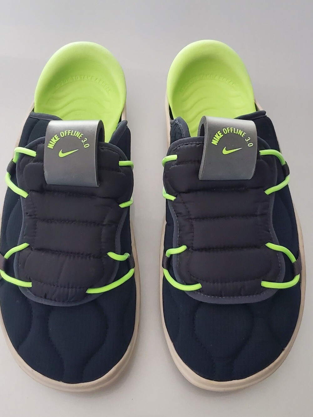 Nike Offline 3.0 Mules  Black and Ghost Green Men Size 12